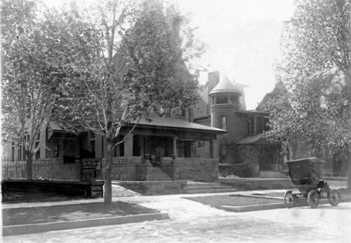 11th and Grant with a carriage in front, in the mansion's early years