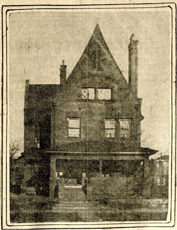 A 1905 newspaper image of the Peabody mansion