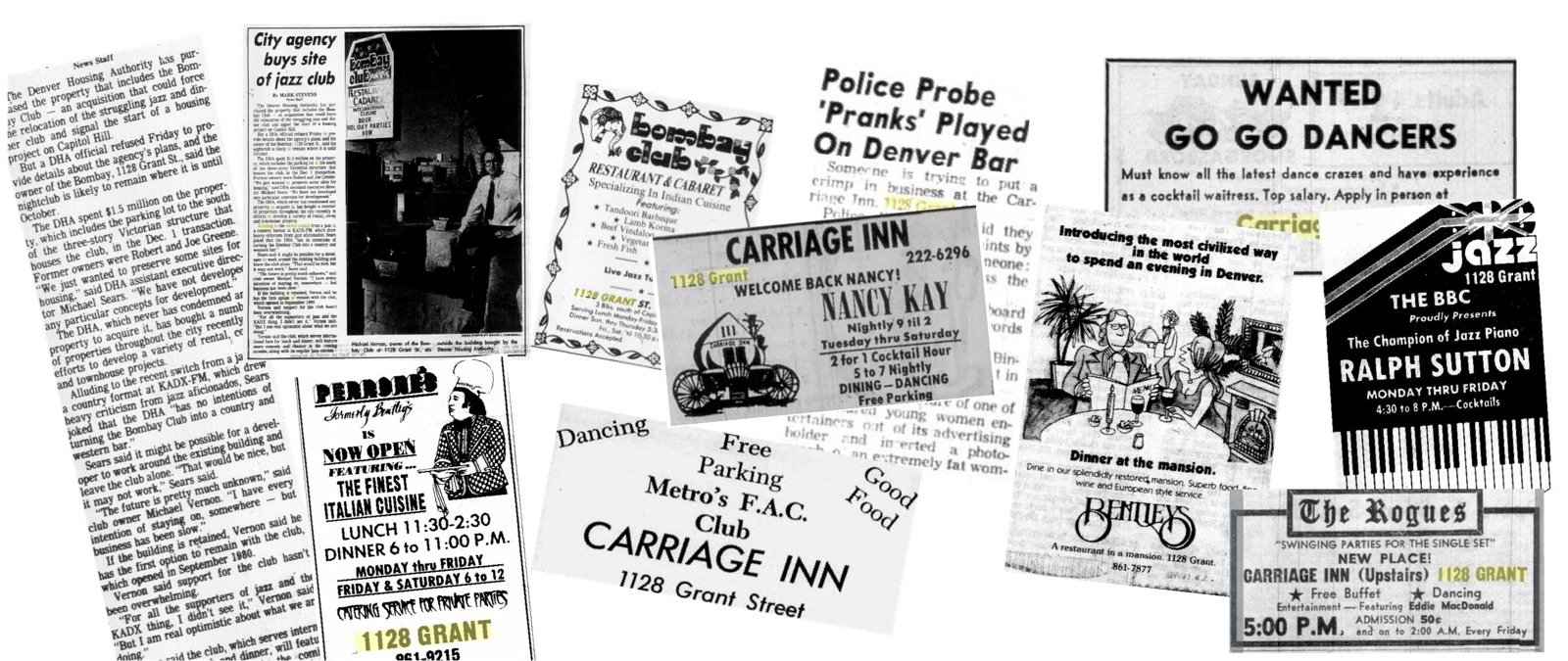 Historic newspaper clippings about the mansion