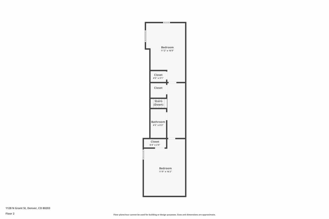 Peabody Whitehead Mansion, Unit 301 floor plan: Upper Level Floor Plan